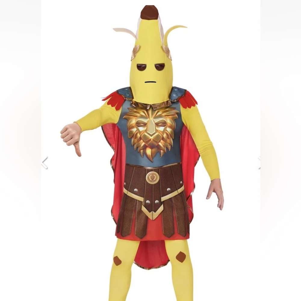 New FORTNITE Boys POTASSIUS PEELS Halloween Costume Banana youth kids 14/16